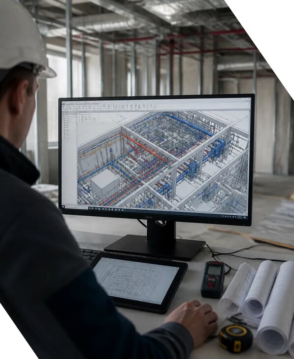 Создание BIM модели инженерных сетей для объектов в Киржаче